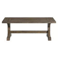 Flynn Trestle Coffee Table Walnut Brown - Picket House Furnishings: Rustic Rectangle Accent Table, Distressed Finish