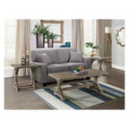 Table basse Flynn Trestle Noyer Marron - Picket House Furnishings : Table d'appoint rectangulaire rustique, finition vieillie