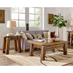Table basse Durango 48 po et 2 tables d'appoint marron foncé – Alaterre Furniture