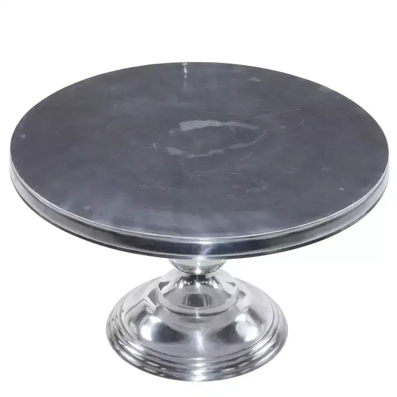 Table basse traditionnelle en aluminium argenté - Olivia & May