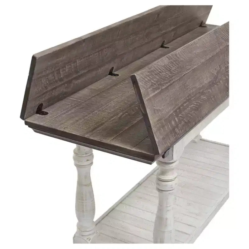 Havalance Flip Flop Sofa Table gris/blanc - Signature Design by Ashley : Extensible, style vintage, finition vieillie