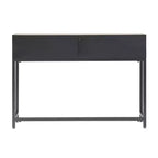 Hayworth Table Console Miroir Grise - Finch : Rangement Moderne avec Tiroirs, Finition Antique