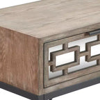 Hayworth Table Console Miroir Grise - Finch : Rangement Moderne avec Tiroirs, Finition Antique