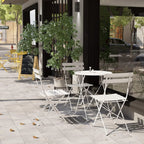 Ensemble bistrot pliant en métal 3 pièces, salon de conversation intérieur/extérieur résistant aux intempéries pour patio, cour, jardin