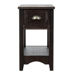Gymax Lot de 2 Tables d'appoint Contemporaines Compactes avec Tiroir - 13" X 22" X 23" (L x l x H)