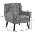 Lot de 2 fauteuils de salon en velours avec accoudoirs