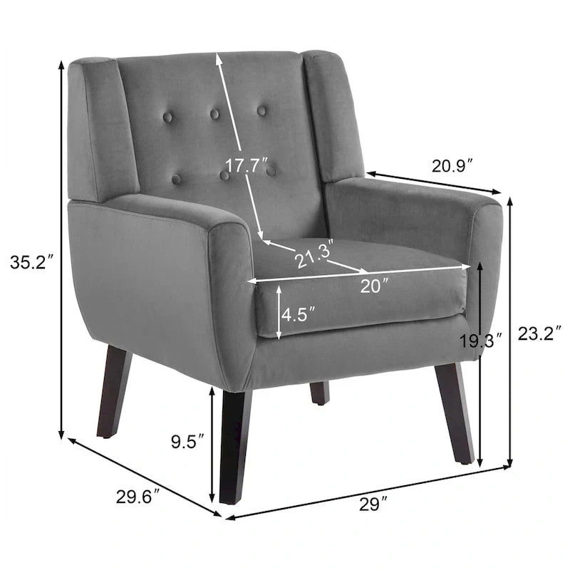 Lot de 2 fauteuils de salon en velours avec accoudoirs