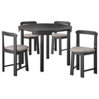 Ensemble de salle à manger rond compact 5 pièces Harrisburg Tobey