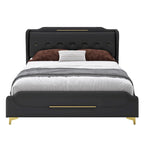Lit rembourré moderne en cuir PU Uphou par Christopher Knight Home