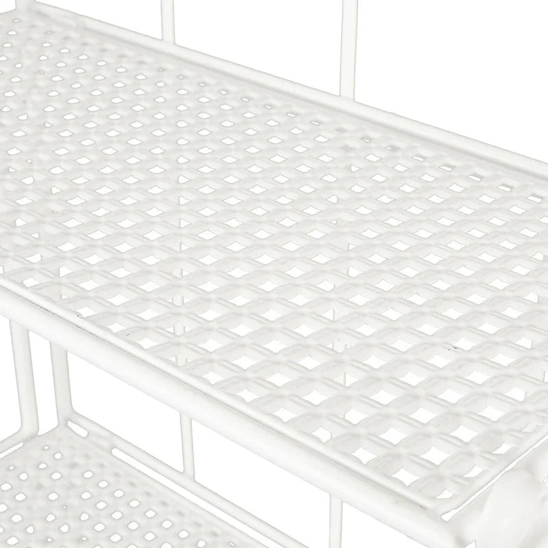 Étagère de Boulanger Pliable Haute à 5 Niveaux en Métal Décoratif pour Intérieur/Extérieur - Or ou Blanc - Roche River Decor