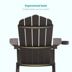 Bonosuki Lot de 2 chaises pliantes Adirondack pour patio et brasero