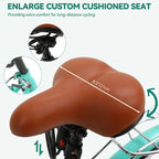 Moasis24/26 Vélo Cruiser 7 Vitesses, Vélo à Cadre Bas Ajustable, Vélo de Ville, Bicyclette