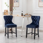 Tabouret de comptoir Carter 24 Wingback Tufted Nailhead (lot de 2)