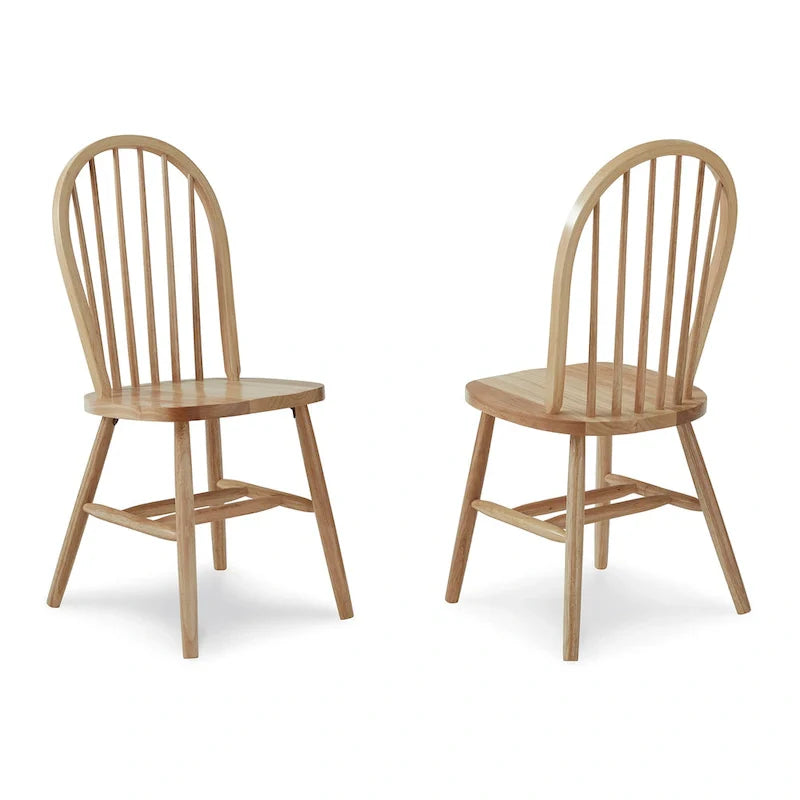 Chaise de salle à manger à dossier fuseau Windsor en bois massif International Concepts