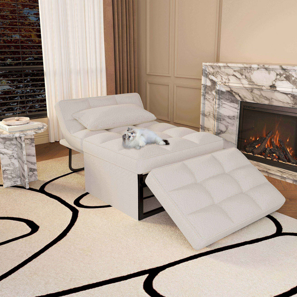 Canapé convertible Lit d'appoint Fauteuil-lit Canapé pliant Pouf Fauteuils inclinables pour le salon