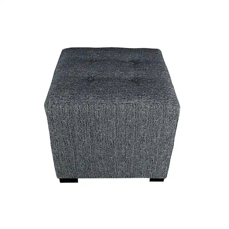 MJL Furniture Pouf carré capitonné 4 boutons Text2 Olivia