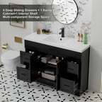 Meuble-lavabo de salle de bain Wavy Line 30/36/48 avec évier et robinet