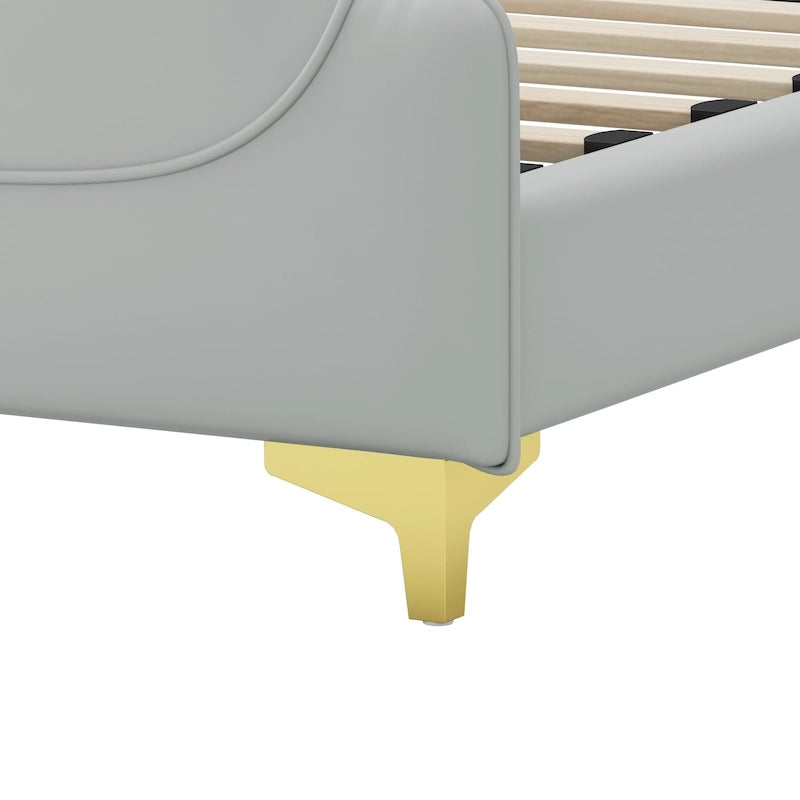 Lit rembourré moderne en cuir PU Uphou par Christopher Knight Home