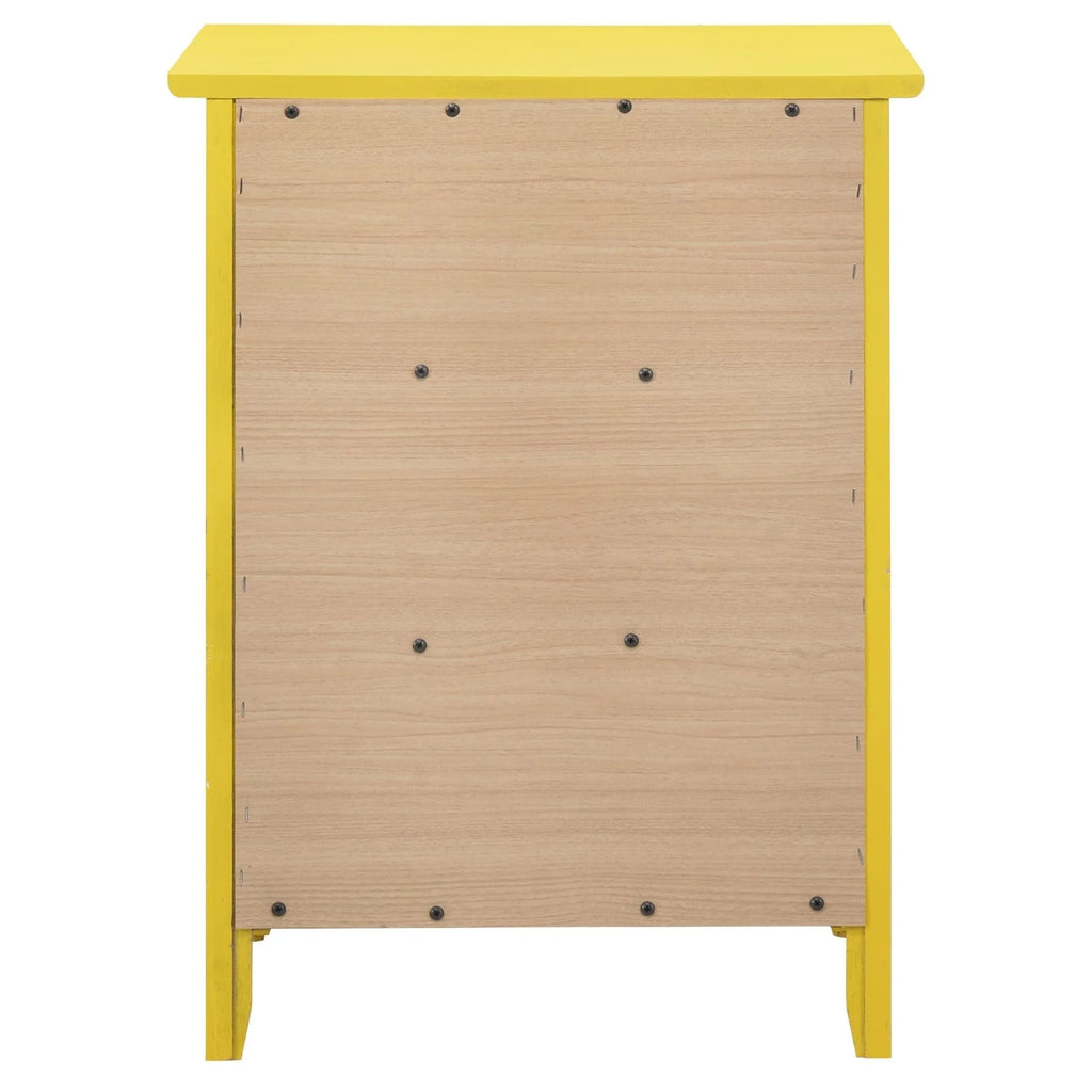 Table de chevet Daniel de style transitionnel en bois, à 3 tiroirs
