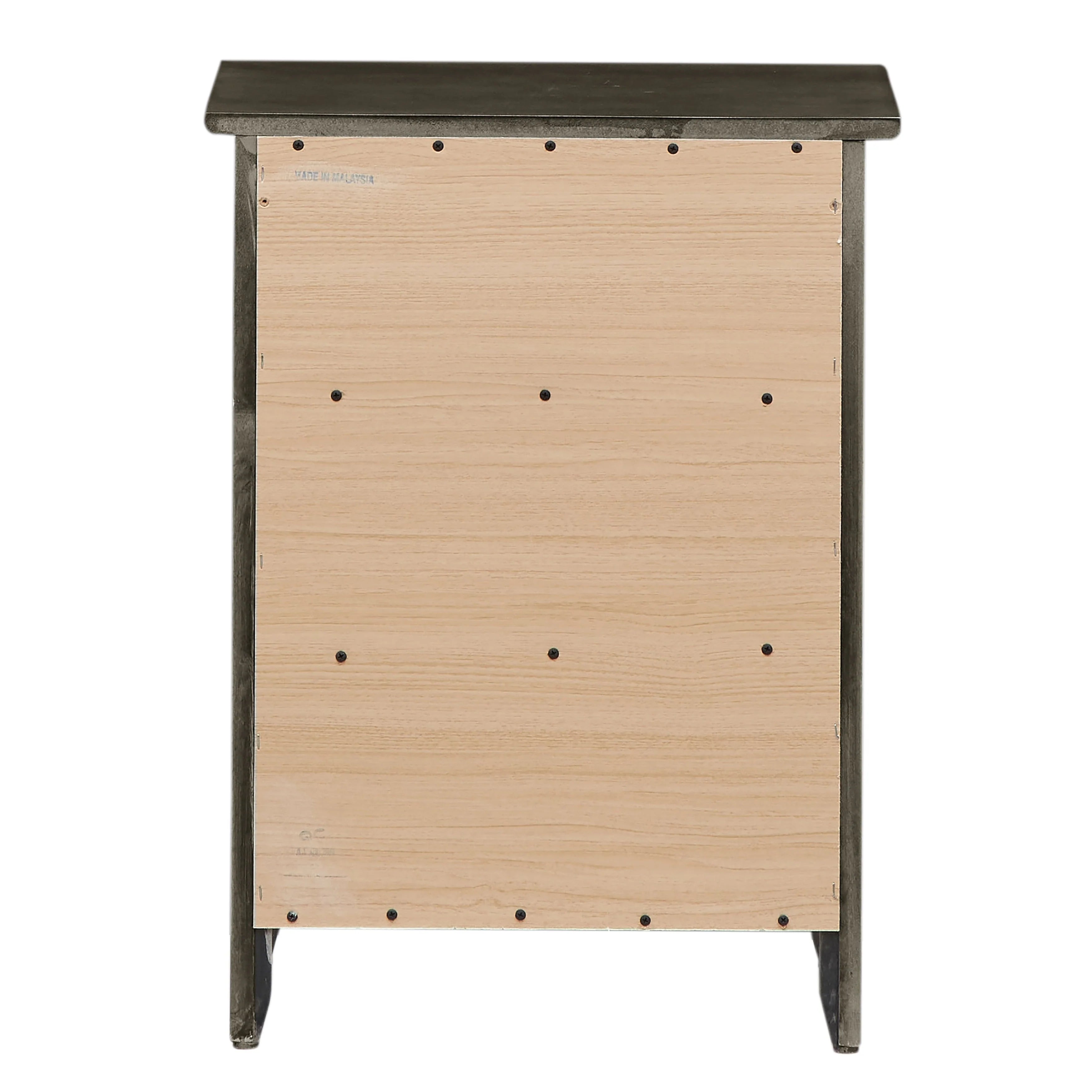 Table de chevet Daniel de style transitionnel en bois, à 3 tiroirs