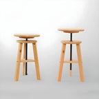 Tabourets de bar modernes en bois avec pivot de comptoir