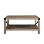 Table basse Sophie Rustic Industrial à piètement X - Saracina Home