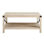 Table basse Sophie Rustic Industrial à piètement X - Saracina Home
