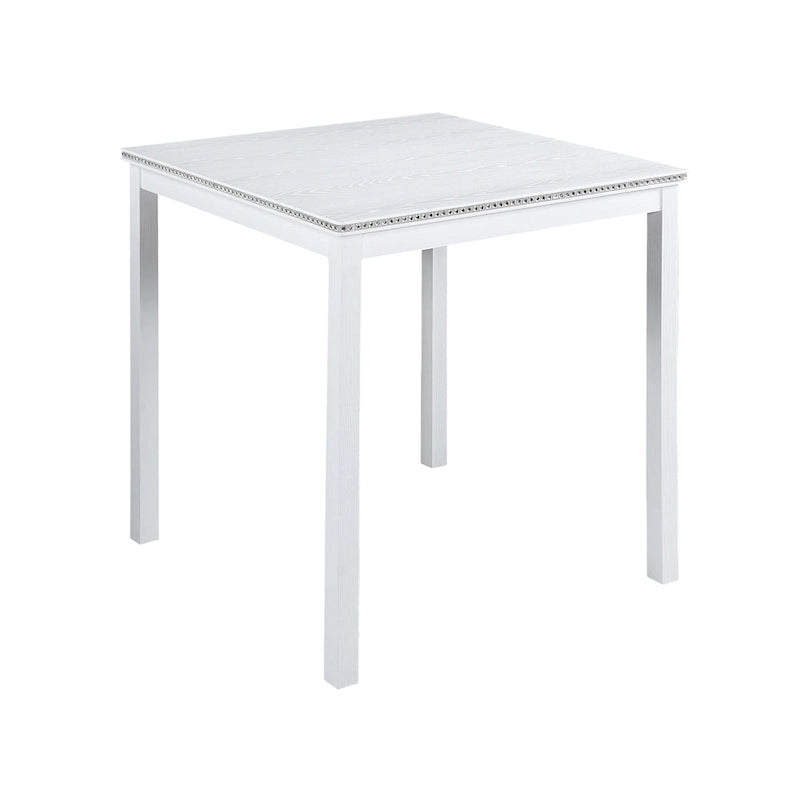 Ensemble de salle à manger moderne 5 pièces avec table carrée hauteur comptoir et 4 chaises rembourrées