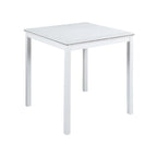 Ensemble de salle à manger moderne 5 pièces avec table carrée hauteur comptoir et 4 chaises rembourrées