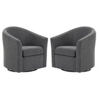 Lot de 2 fauteuils pivotants modernes avec accoudoirs pour salon
