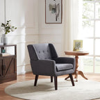 Lot de 2 fauteuils d'appoint modernes capitonnés HUIMO