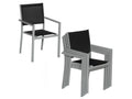 Lot de Chaises en Aluminium - Noir