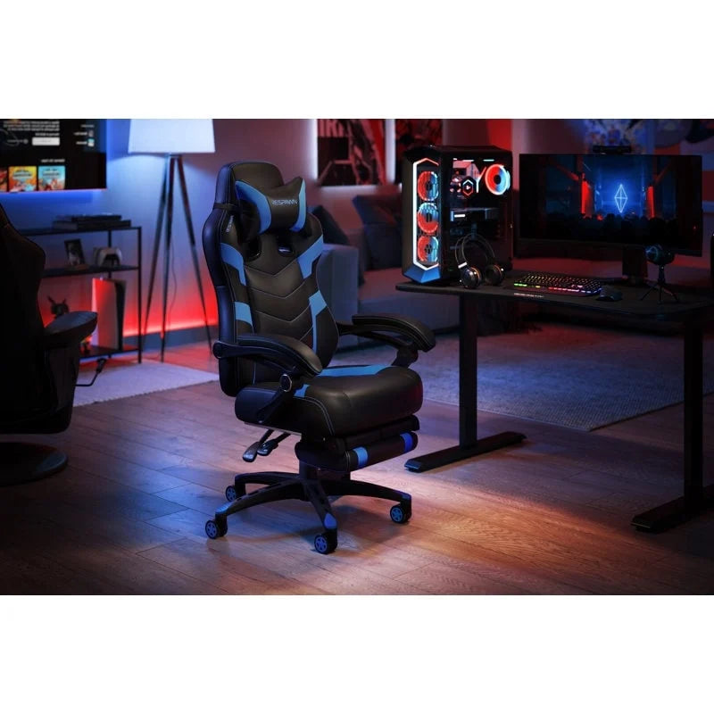Chaise de jeu RESPAWN 110 Pro - Chaise de jeu avec repose-pieds, chaise de bureau ergonomique