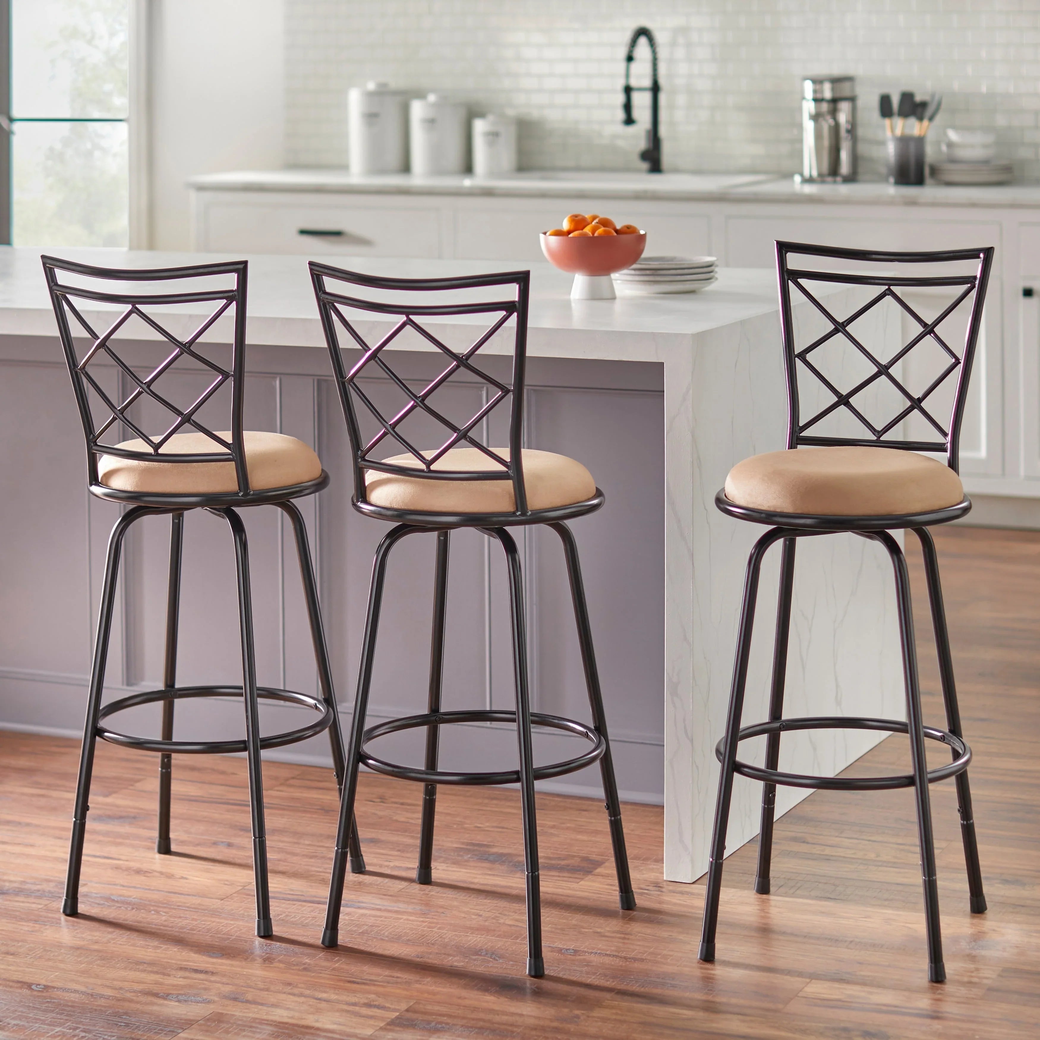 Tabourets Alyssa à hauteur réglable et pivotants Simple Living (lot de 3)