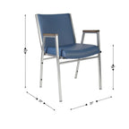Chaise empilable robuste avec accoudoirs - 21P x 21L x 31H