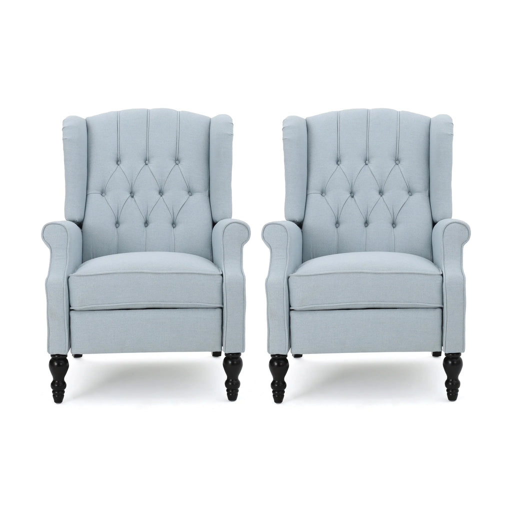 Fauteuils inclinables en tissu touffeté Walter (lot de 2) par Christopher Knight Home