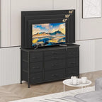 Commode de chambre avec 10 grands tiroirs pour téléviseur de 55 pouces – 55 pouces