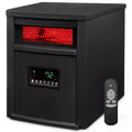 LifeSmart LifePro 1500W Portable Electric Infrared Quartz Indoor Space Heater with 8 Adjustable Heating Elements and Remote Control, Black