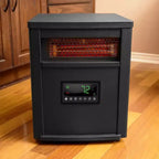 Chauffage d'appoint électrique infrarouge à quartz portable LifeSmart LifePro 1500W avec 8 éléments chauffants réglables et télécommande, noir