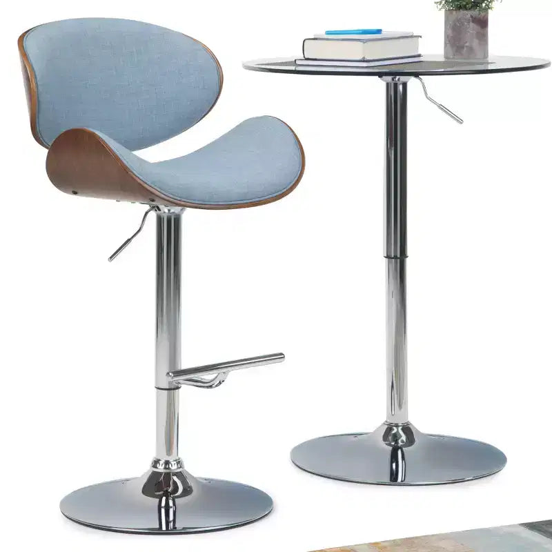 Tabouret de bar Avondale Bentwood à hauteur réglable et vérin à gaz - WyndenHall