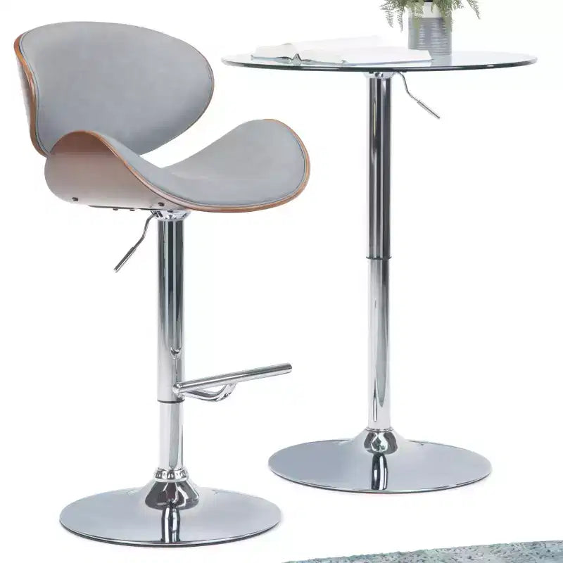 Tabouret de bar Avondale Bentwood à hauteur réglable et vérin à gaz - WyndenHall