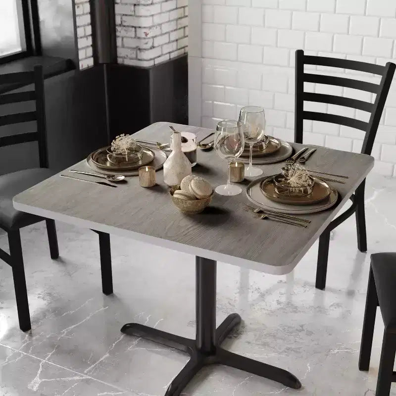 Flash Furniture Plateau de table carré de 36 po avec dessus réversible en stratifié
