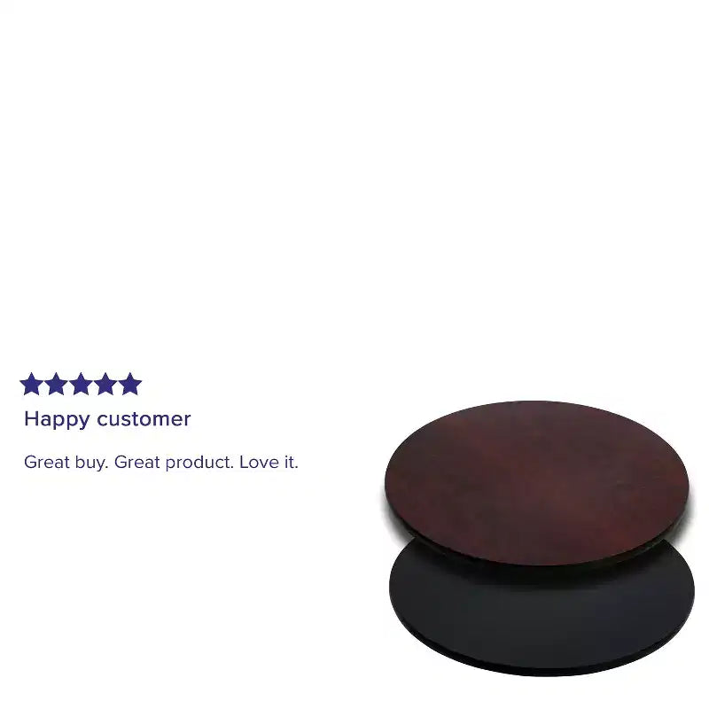 Dessus de table rond Flash Furniture de 30 po avec dessus stratifié réversible