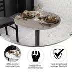 Dessus de table rond Flash Furniture de 30 po avec dessus stratifié réversible