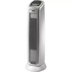 Radiateur soufflant colonne en céramique Lasko 5775, portable, électrique, 1500 watts, pour intérieur, oscillant, avec thermostat réglable, argent