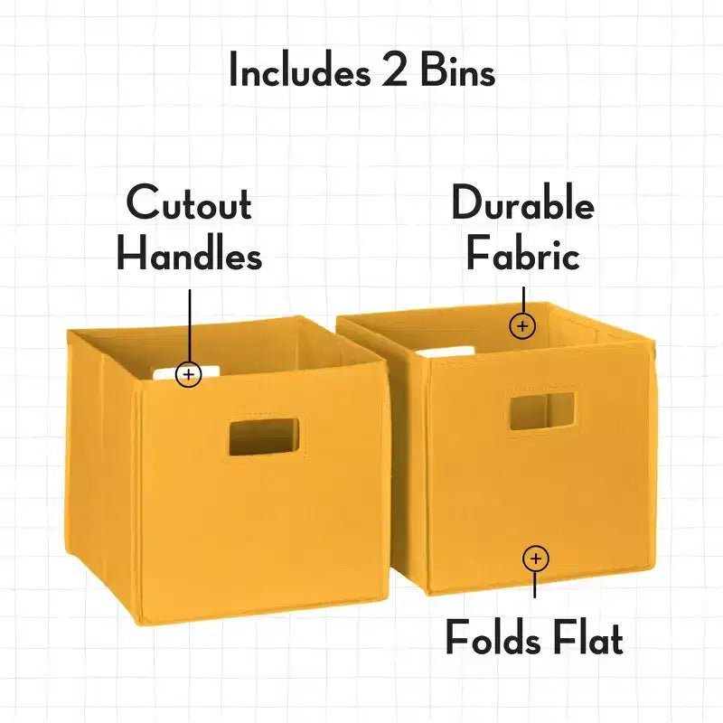 Tour de rangement pour livres et jouets RiverRidge Kids avec 3 casiers et 6 étagères à livres, blanc avec 2 bacs en tissu