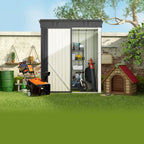 Abri de jardin en métal pour outils avec porte verrouillable pour mobilier de jardin et outils