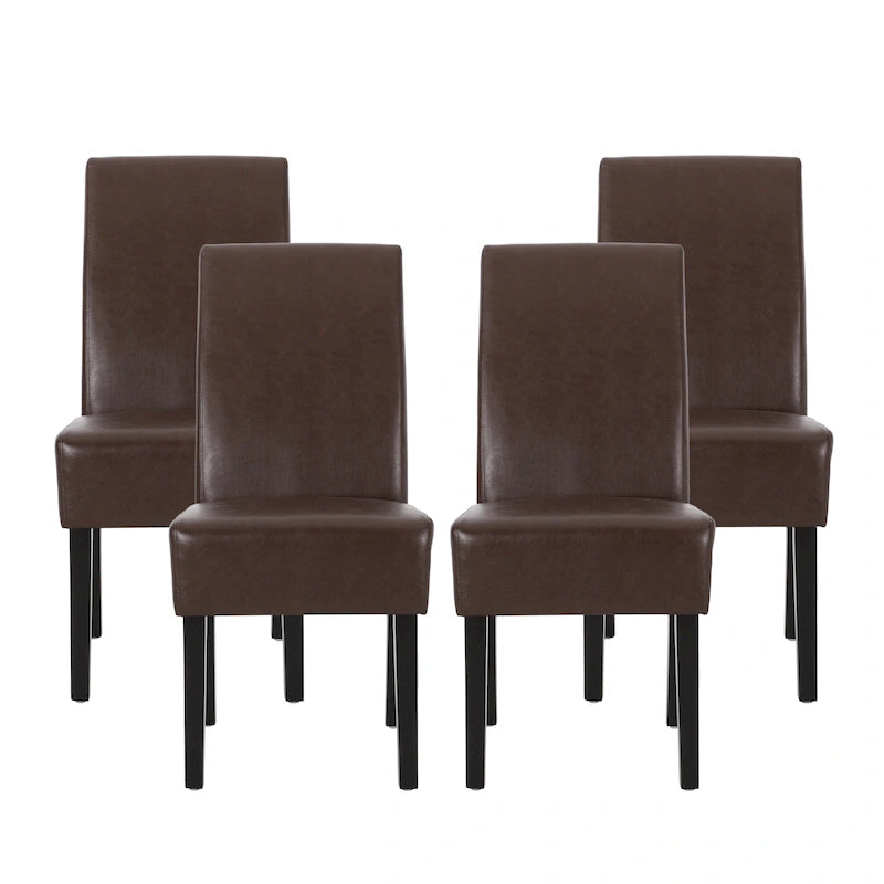 Chaises de salle à manger tapissées à motifs Pertica (lot de 4) par Christopher Knight Home