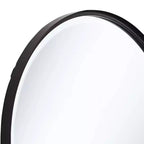 Miroir mural décoratif Clara Arch Top Vanity de Uttermost, biseauté, cadre en métal noir mat, 61 cm de large, pour salle de bain, chambre à coucher, salon, entrée.