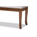 Banc de salle à manger en bois rembourré Cornelie - Baxton Studio